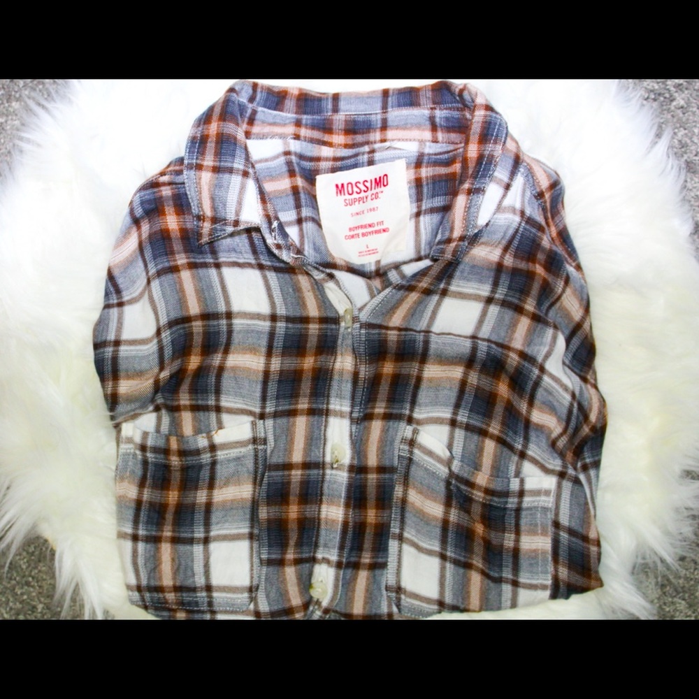 Brown, Blue & White Flannel